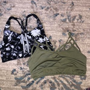 2 strappy sports bras.  Marika tek and Old Navy